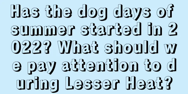 Has the dog days of summer started in 2022? What should we pay attention to during Lesser Heat?