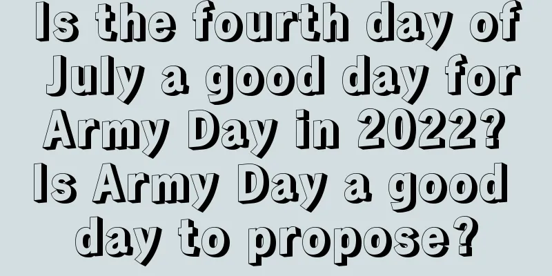 Is the fourth day of July a good day for Army Day in 2022? Is Army Day a good day to propose?