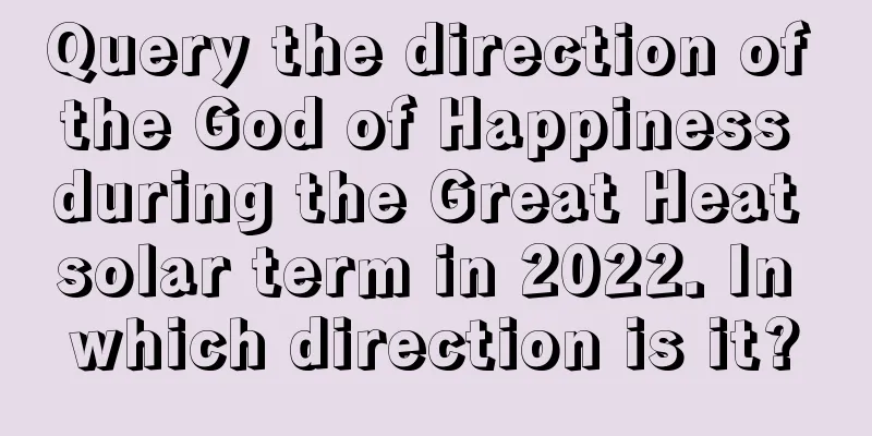 Query the direction of the God of Happiness during the Great Heat solar term in 2022. In which direction is it?