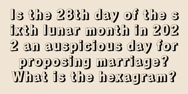 Is the 28th day of the sixth lunar month in 2022 an auspicious day for proposing marriage? What is the hexagram?