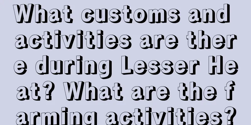 What customs and activities are there during Lesser Heat? What are the farming activities?