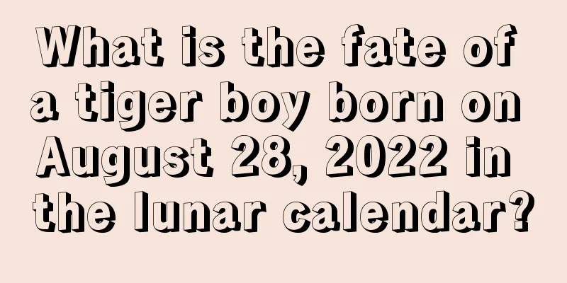 What is the fate of a tiger boy born on August 28, 2022 in the lunar calendar?