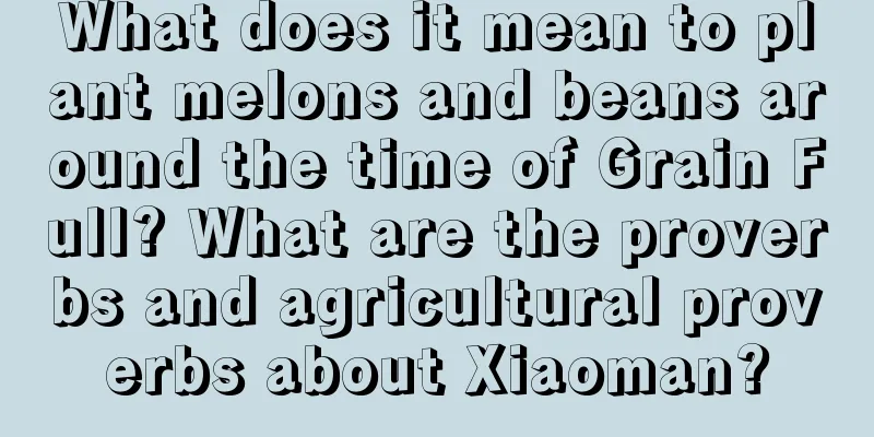 What does it mean to plant melons and beans around the time of Grain Full? What are the proverbs and agricultural proverbs about Xiaoman?