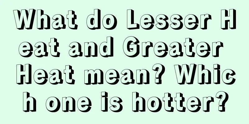 What do Lesser Heat and Greater Heat mean? Which one is hotter?