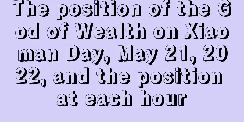 The position of the God of Wealth on Xiaoman Day, May 21, 2022, and the position at each hour