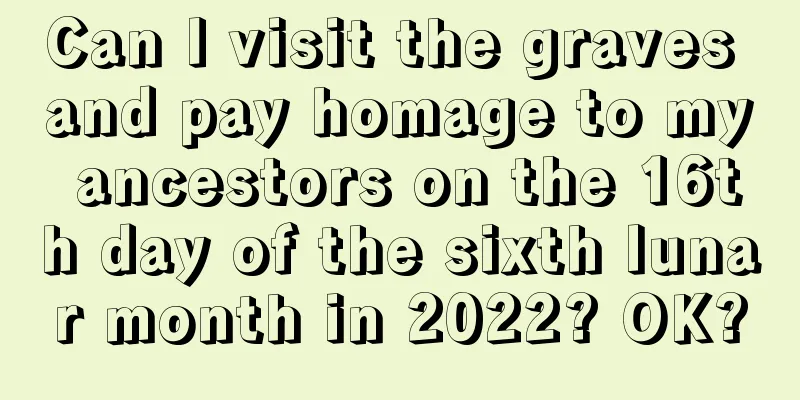 Can I visit the graves and pay homage to my ancestors on the 16th day of the sixth lunar month in 2022? OK?