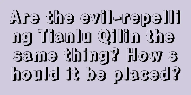 Are the evil-repelling Tianlu Qilin the same thing? How should it be placed?