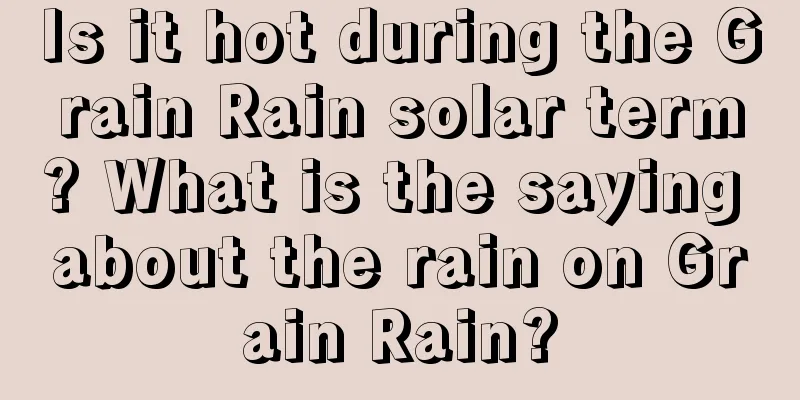 Is it hot during the Grain Rain solar term? What is the saying about the rain on Grain Rain?