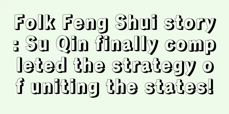 Folk Feng Shui story: Su Qin finally completed the strategy of uniting the states!