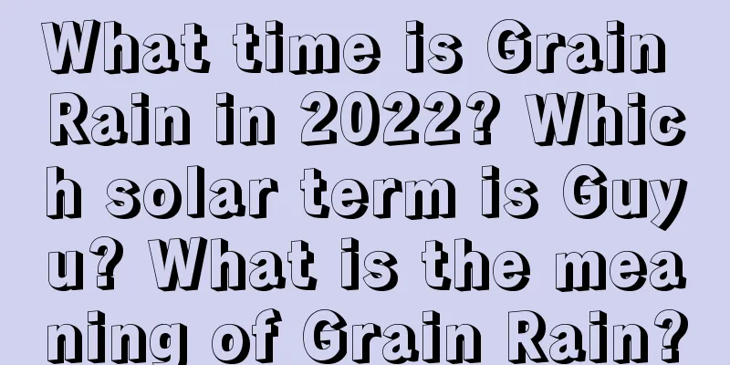 What time is Grain Rain in 2022? Which solar term is Guyu? What is the meaning of Grain Rain?