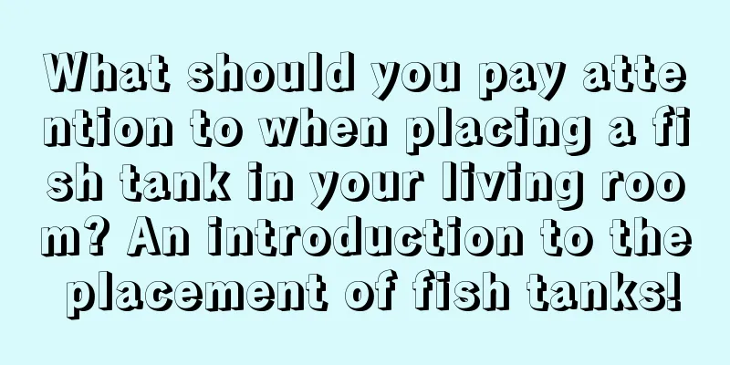 What should you pay attention to when placing a fish tank in your living room? An introduction to the placement of fish tanks!