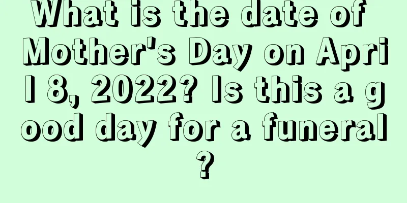 What is the date of Mother's Day on April 8, 2022? Is this a good day for a funeral?