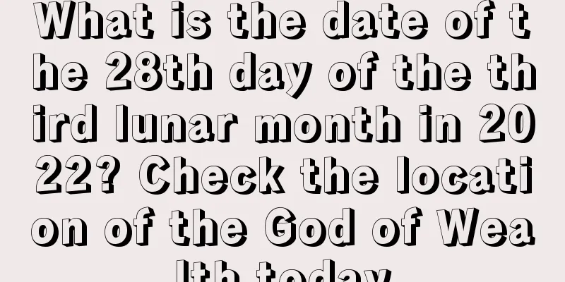 What is the date of the 28th day of the third lunar month in 2022? Check the location of the God of Wealth today