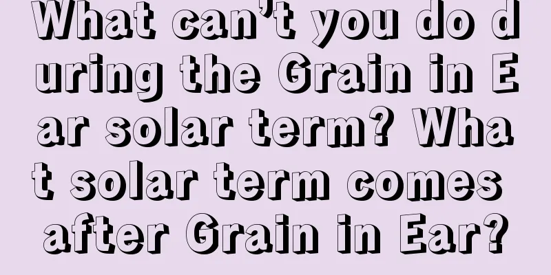 What can’t you do during the Grain in Ear solar term? What solar term comes after Grain in Ear?