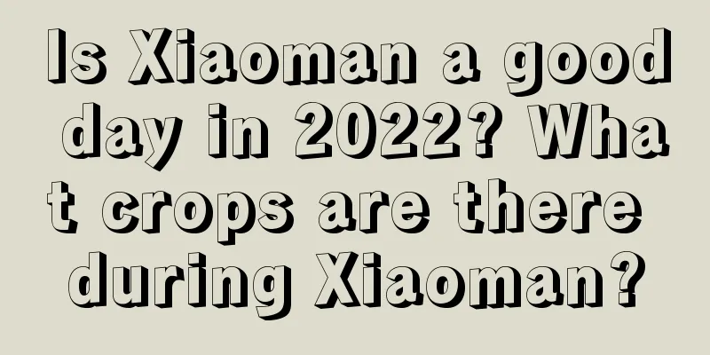 Is Xiaoman a good day in 2022? What crops are there during Xiaoman?