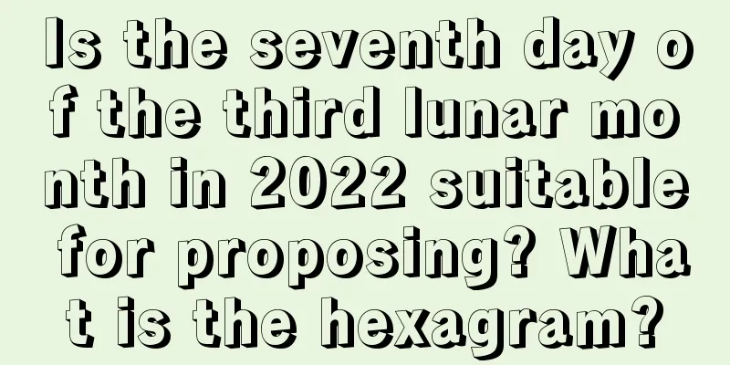 Is the seventh day of the third lunar month in 2022 suitable for proposing? What is the hexagram?