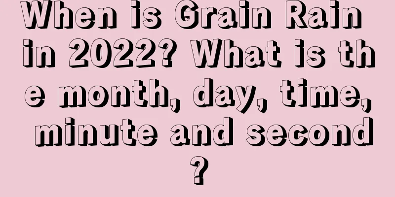 When is Grain Rain in 2022? What is the month, day, time, minute and second?