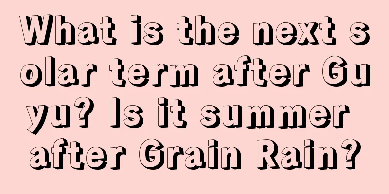 What is the next solar term after Guyu? Is it summer after Grain Rain?