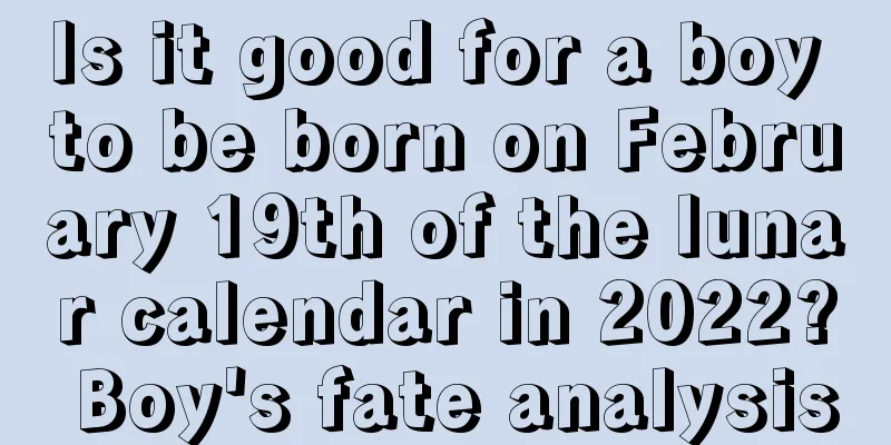 Is it good for a boy to be born on February 19th of the lunar calendar in 2022? Boy's fate analysis
