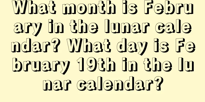 What month is February in the lunar calendar? What day is February 19th in the lunar calendar?