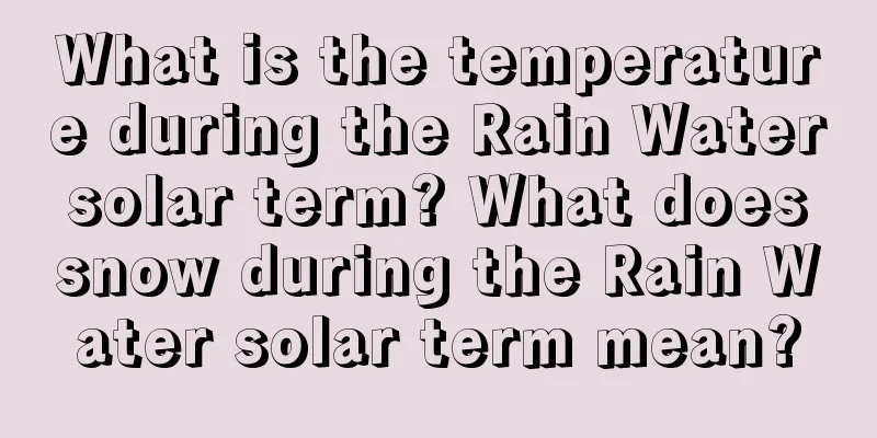 What is the temperature during the Rain Water solar term? What does snow during the Rain Water solar term mean?