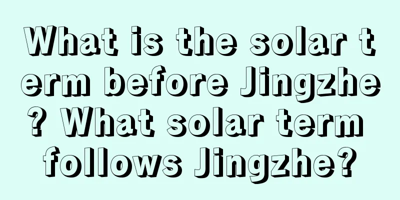 What is the solar term before Jingzhe? What solar term follows Jingzhe?