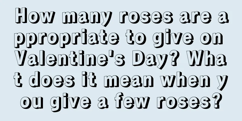 How many roses are appropriate to give on Valentine's Day? What does it mean when you give a few roses?