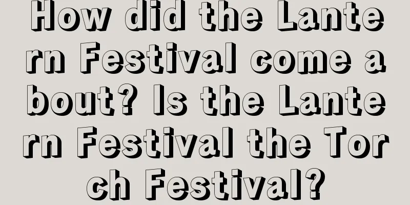 How did the Lantern Festival come about? Is the Lantern Festival the Torch Festival?