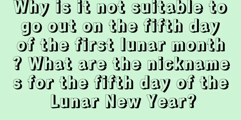 Why is it not suitable to go out on the fifth day of the first lunar month? What are the nicknames for the fifth day of the Lunar New Year?