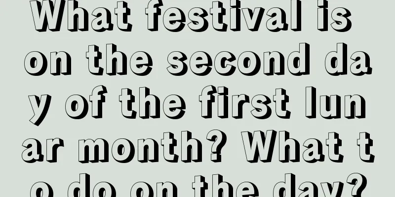 What festival is on the second day of the first lunar month? What to do on the day?