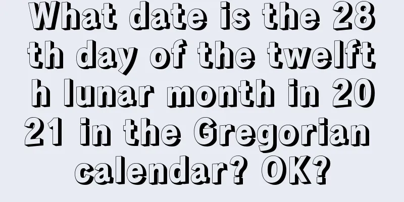 What date is the 28th day of the twelfth lunar month in 2021 in the Gregorian calendar? OK?