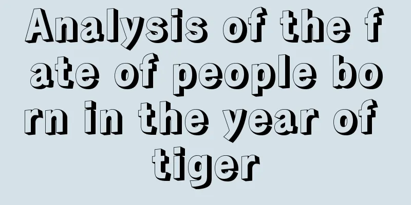 Analysis of the fate of people born in the year of tiger