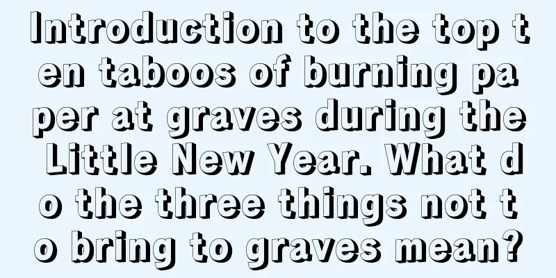 Introduction to the top ten taboos of burning paper at graves during the Little New Year. What do the three things not to bring to graves mean?