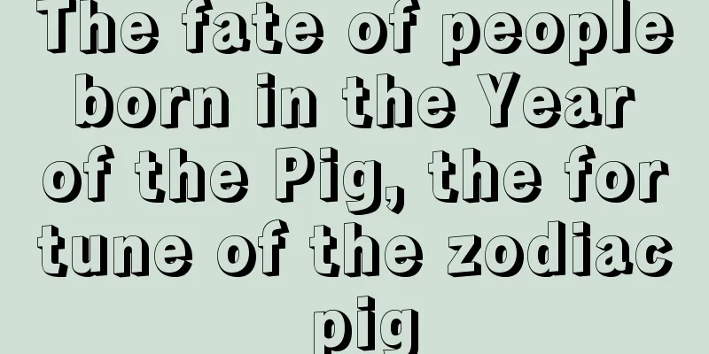 The fate of people born in the Year of the Pig, the fortune of the zodiac pig