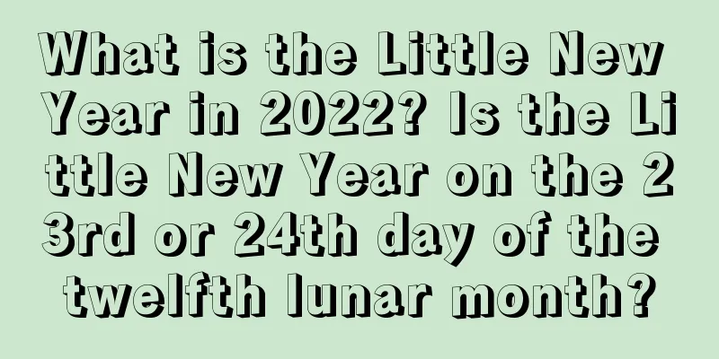 What is the Little New Year in 2022? Is the Little New Year on the 23rd or 24th day of the twelfth lunar month?