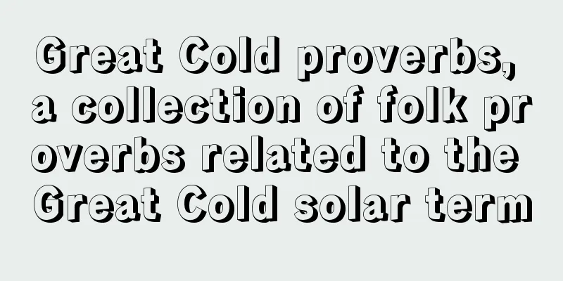 Great Cold proverbs, a collection of folk proverbs related to the Great Cold solar term