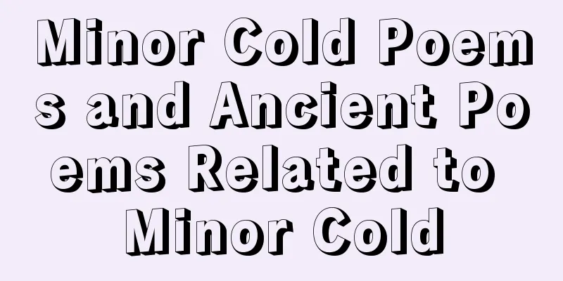 Minor Cold Poems and Ancient Poems Related to Minor Cold