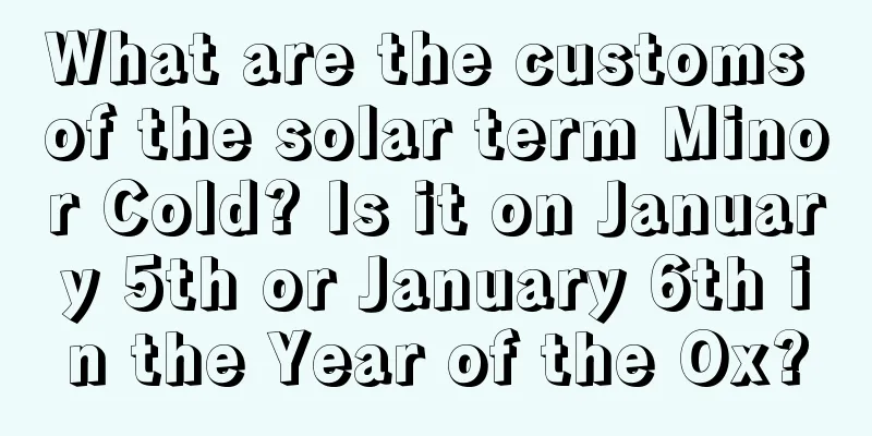 What are the customs of the solar term Minor Cold? Is it on January 5th or January 6th in the Year of the Ox?