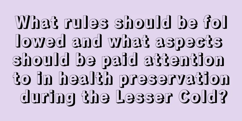 What rules should be followed and what aspects should be paid attention to in health preservation during the Lesser Cold?