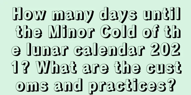 How many days until the Minor Cold of the lunar calendar 2021? What are the customs and practices?