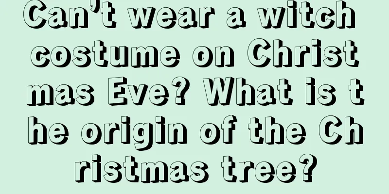 Can’t wear a witch costume on Christmas Eve? What is the origin of the Christmas tree?