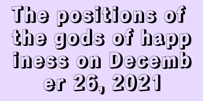 The positions of the gods of happiness on December 26, 2021