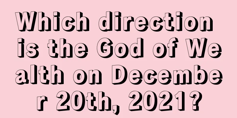 Which direction is the God of Wealth on December 20th, 2021?