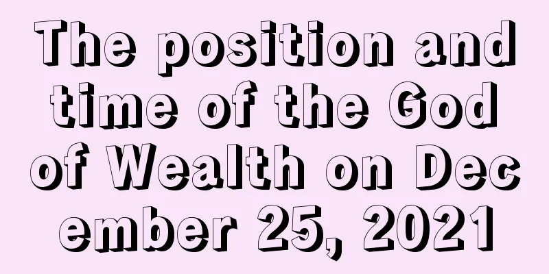 The position and time of the God of Wealth on December 25, 2021