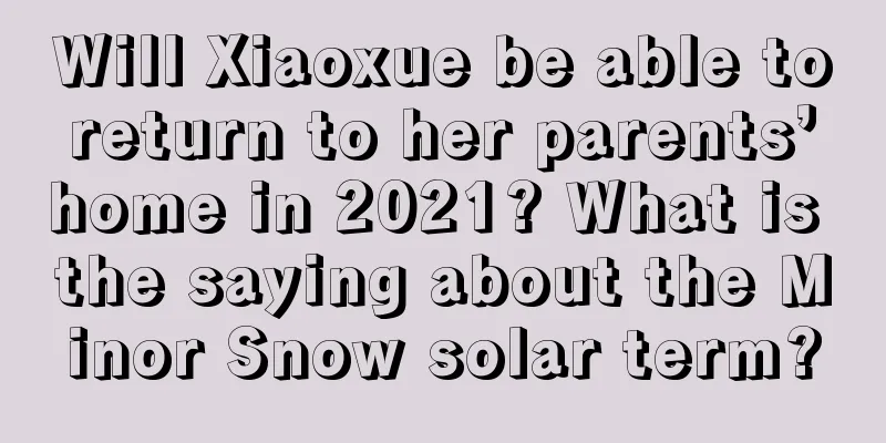 Will Xiaoxue be able to return to her parents’ home in 2021? What is the saying about the Minor Snow solar term?