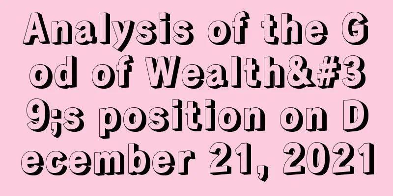 Analysis of the God of Wealth's position on December 21, 2021