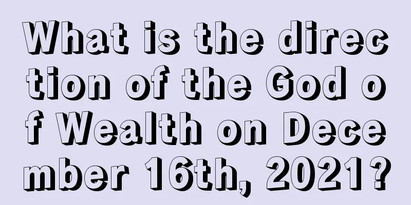 What is the direction of the God of Wealth on December 16th, 2021?