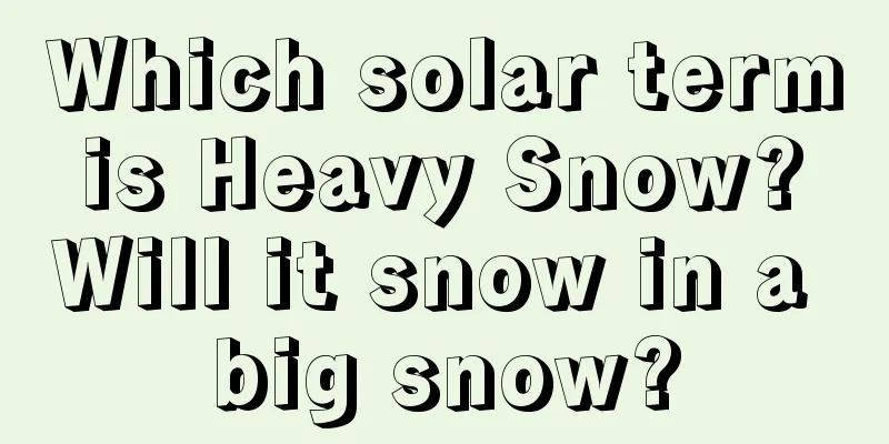 Which solar term is Heavy Snow? Will it snow in a big snow?