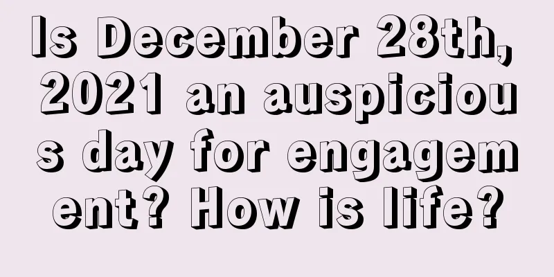 Is December 28th, 2021 an auspicious day for engagement? How is life?