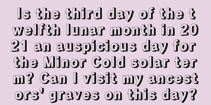 Is the third day of the twelfth lunar month in 2021 an auspicious day for the Minor Cold solar term? Can I visit my ancestors’ graves on this day?